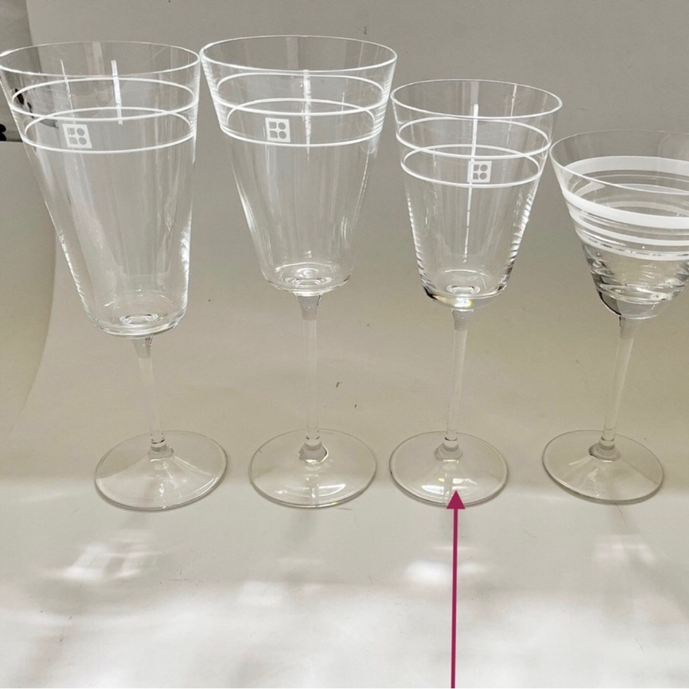 KATE SPADE x LENOX Noel Crystal Wine Goblets, Pair